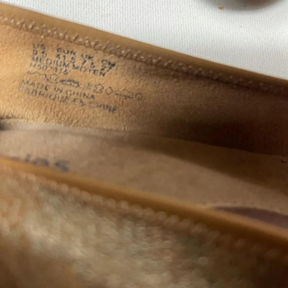 Hush Puppies golden brown iridescent wedge SZ9.5